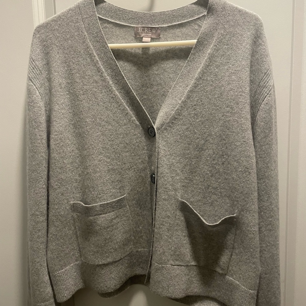 J.Crew Cashmere Patch Pocket Cardigan Sweater